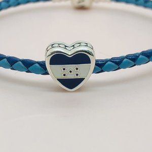 Honduras flag Charm Exclusive Heart Bead Charm